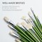 ARTIFY Oil Paint Brushes Set, Acrylic Paint Brushes with Long and Heavy Handle, 15 Pcs Professional Natural Chungking Bristle Paintbrush Set, for Oil and Acrylic Gouache Painting, Green